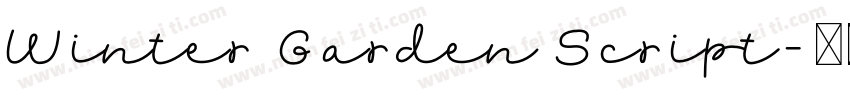 Winter Garden Script字体转换
